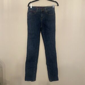 Y2K NFL New York Giants Embroidered Denim Jeans 27x32 Straight Leg Low Rise